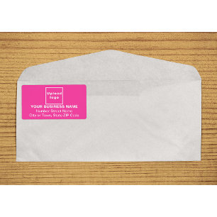 Centre Aligned Business Pink Shipping Label