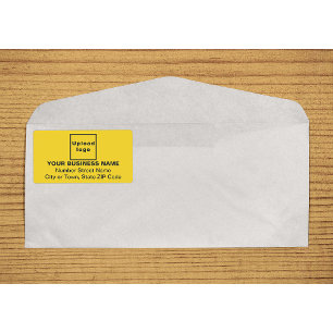 Centre Aligned Business Yellow Shipping Label