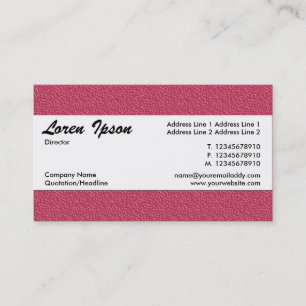 Centre Band 015 - Red Embossed Texture Business Card