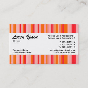 Centre Band 026 - Striped Pattern Business Card