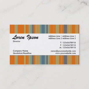 Centre Band 030 - Striped Pattern 05 Business Card