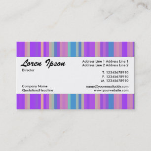 Centre Band 031 - Striped Pattern 06 Business Card