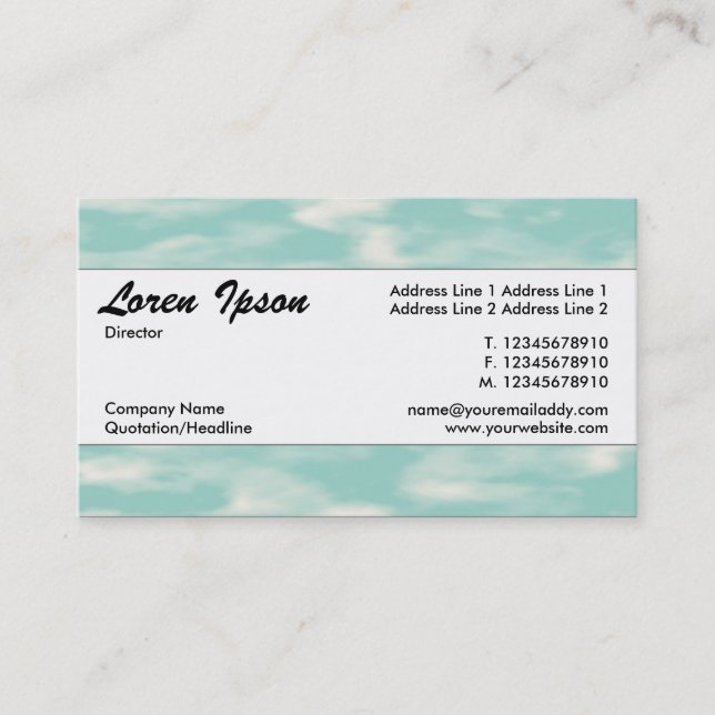 Centre Band 043 - Sky Business Card (Front)