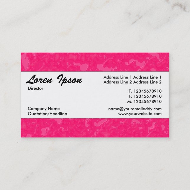 Centre Band 085 Business Card (Front)