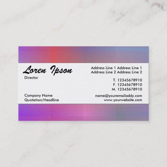 Centre Band 100 Business Card (Front)