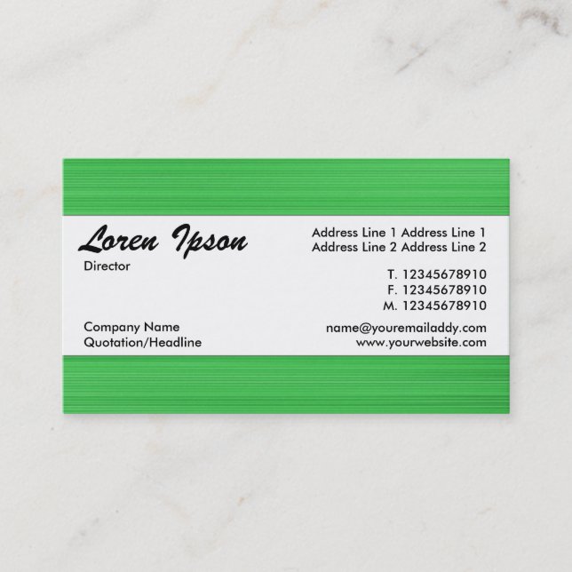 Centre Band 114 Business Card (Front)