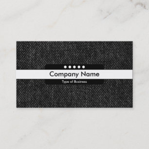 Centre Band 5 Spots - Black Denim Business Card