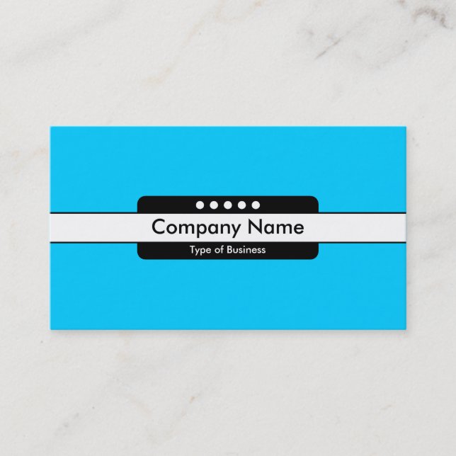 Centre Band 5 Spots - Blue (00CCFF) Business Card (Front)
