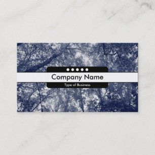 Centre Band 5 Spots - Blue Autumn Business Card