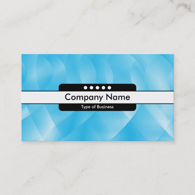 Centre Band 5 Spots - Blue Curves Business Card (Front)