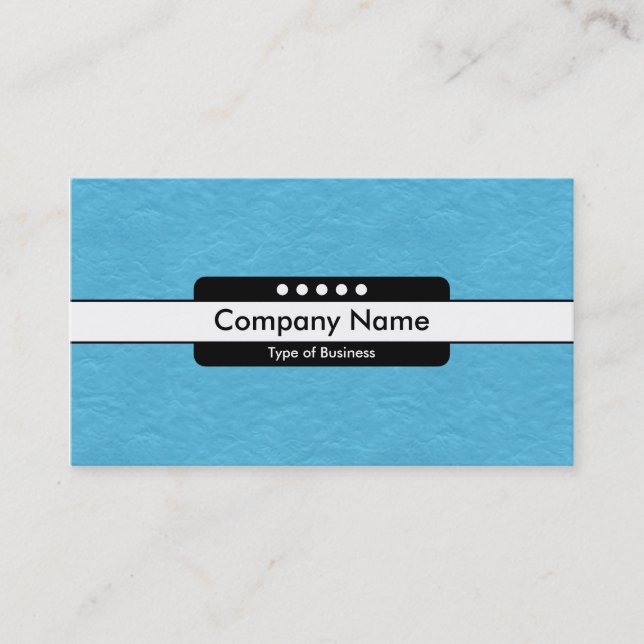 Centre Band 5 Spots - Blue Paper Texture Business Card (Front)
