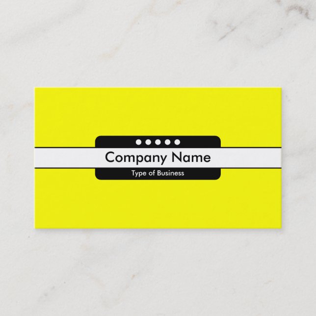 Centre Band 5 Spots - Bright Yellow Business Card (Front)