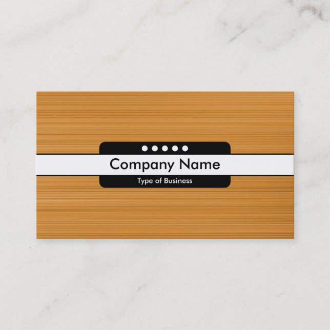 Centre Band 5 Spots - Brushed Ochre Tan Texture Business Card (Front)