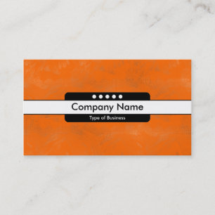 Centre Band 5 Spots - Brushy Orange Texture Business Card