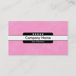 Centre Band 5 Spots - Brushy Pink Texture Business Card
