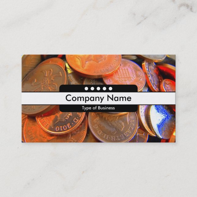 Centre Band 5 Spots Business Card (Front)