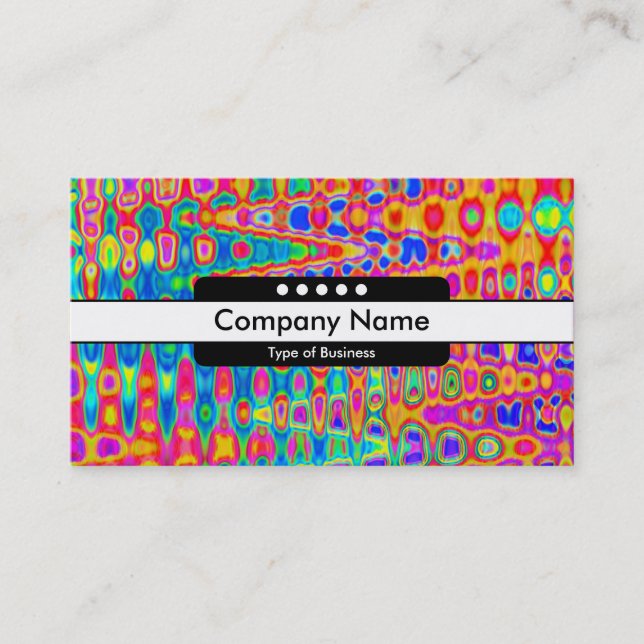 Centre Band 5 Spots - Colourful Abstract Business Card (Front)