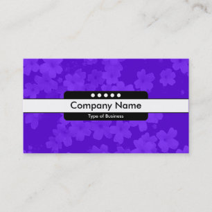Centre Band 5 Spots - Flowers - Violet Blue Business Card