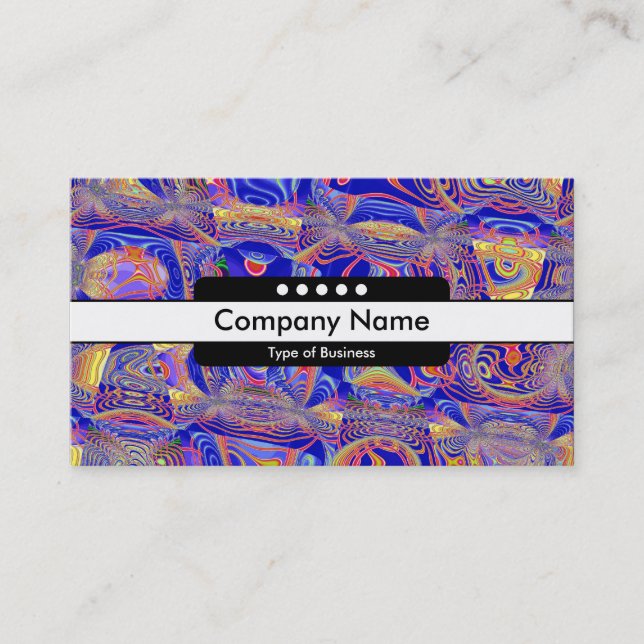 Centre Band 5 Spots - Fractal Abstract 061012a Business Card (Front)