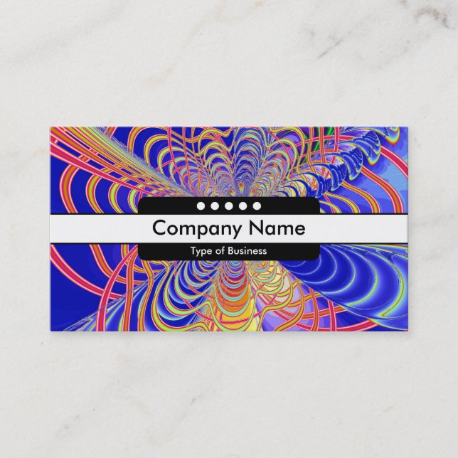 Centre Band 5 Spots - Fractal Abstract 061012d Business Card (Front)