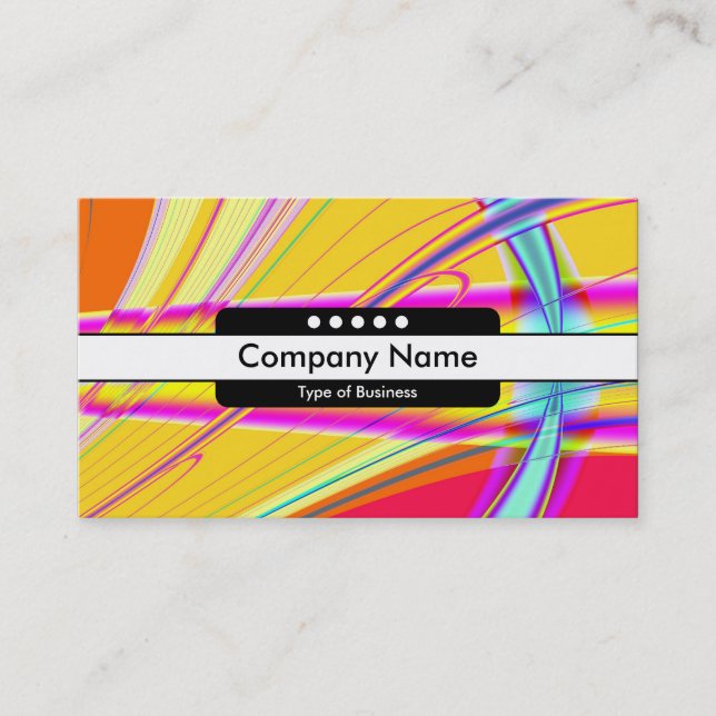 Centre Band 5 Spots - Fractal Abstract 061012e Business Card (Front)