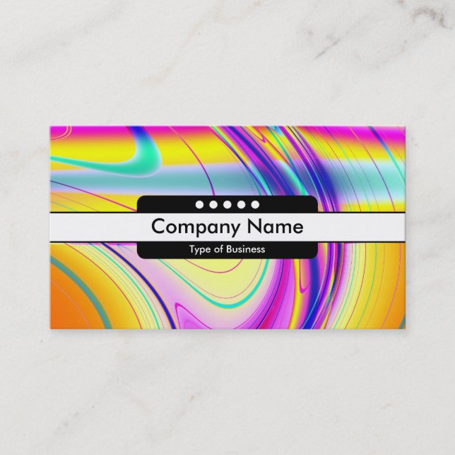 Centre Band 5 Spots - Fractal Abstract 061012f Business Card (Front)