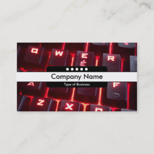 Centre Band 5 Spots - Glowing Keyboard Business Card