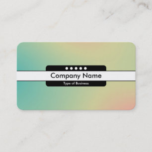 Centre Band 5 Spots - Gradient Y,M,B,R, Dark Busin Business Card
