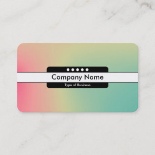 Centre Band 5 Spots - Gradient Y,M,B,R, Dark Busin Business Card