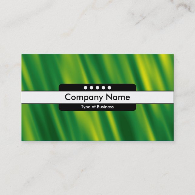 Centre Band 5 Spots - Green Cascade Business Card (Front)