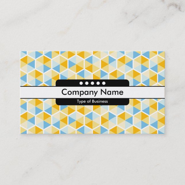 Centre Band 5 Spots - Hexagon Pattern 03 Business Card (Front)