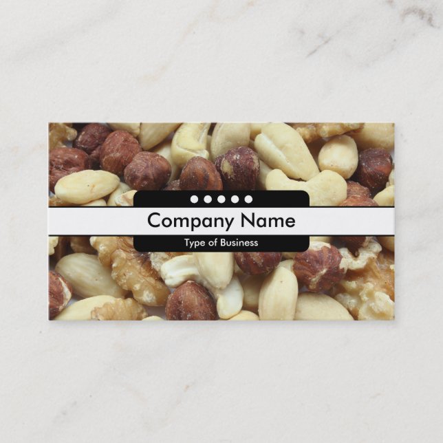 Centre Band 5 Spots - Mixed Nuts Business Card (Front)