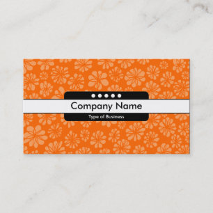 Centre Band 5 Spots - Orange Floral Business Card