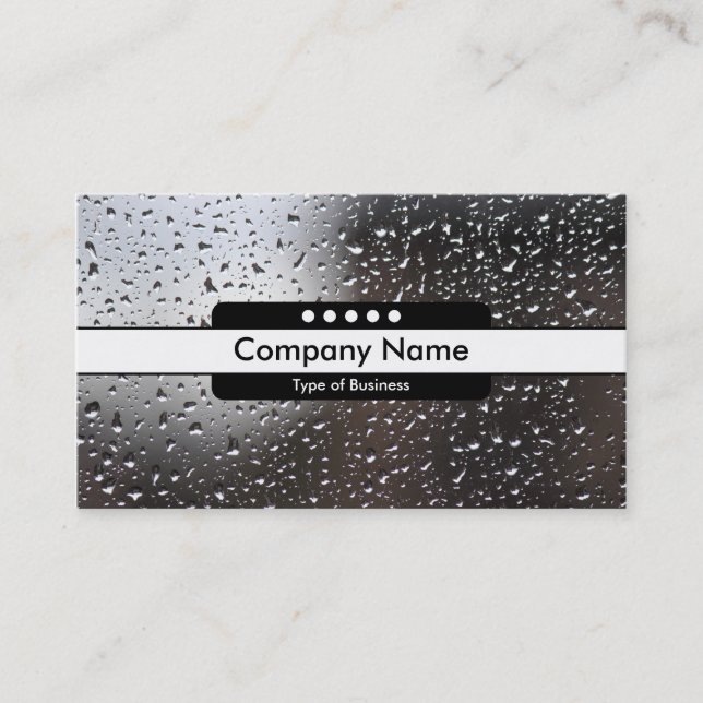 Centre Band 5 Spots - Rain on a Window Business Card (Front)