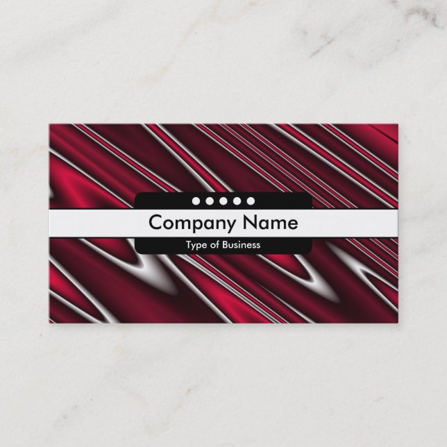 Centre Band 5 Spots - Red Ripples Business Card (Front)