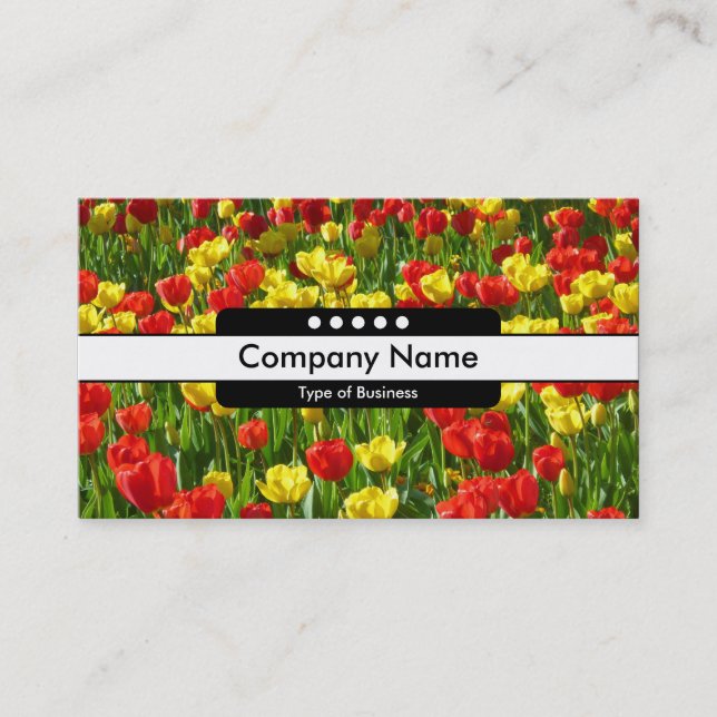 Centre Band 5 Spots - Sea of Tulips III Business Card (Front)