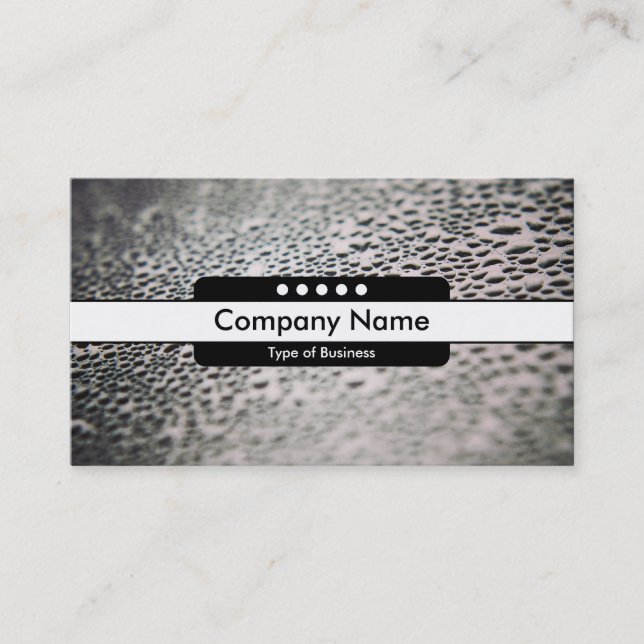 Centre Band 5 Spots - Water Droplets on Glass 02 Business Card (Front)