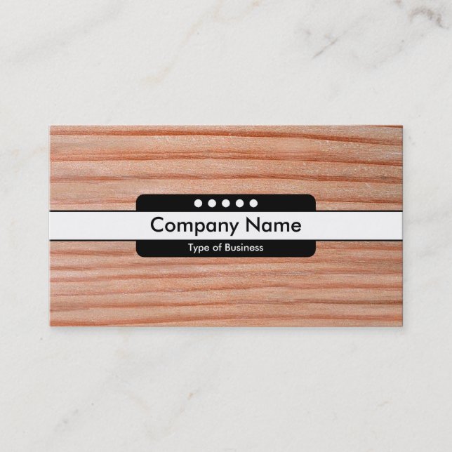 Centre Band 5 Spots - Wood 01 Business Card (Front)