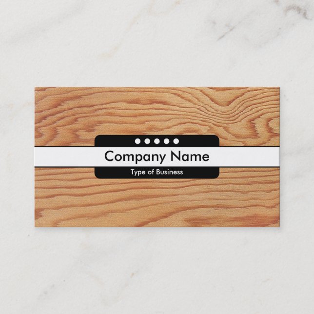 Centre Band 5 Spots - Wood 02 Business Card (Front)