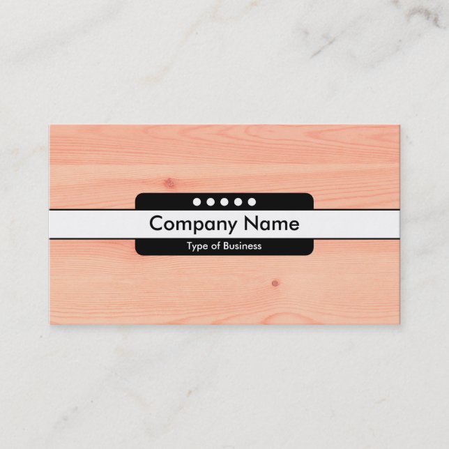 Centre Band 5 Spots - Wood 05 Business Card (Front)