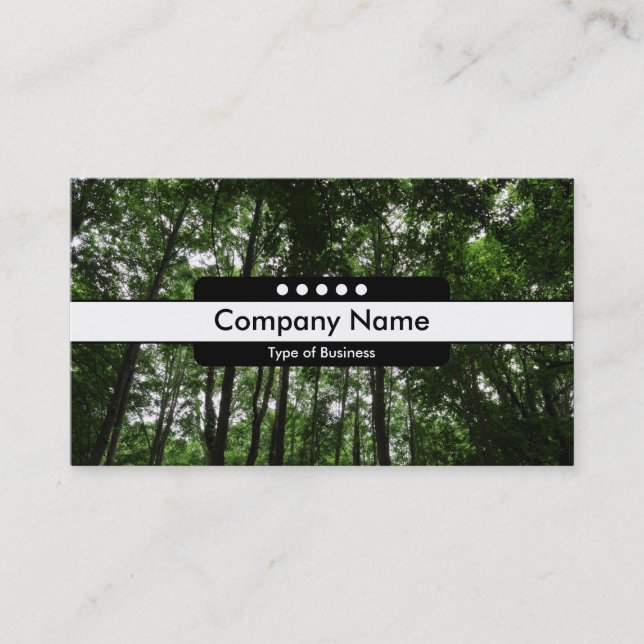 Centre Band 5 Spots - Woodland Canopy Business Card (Front)