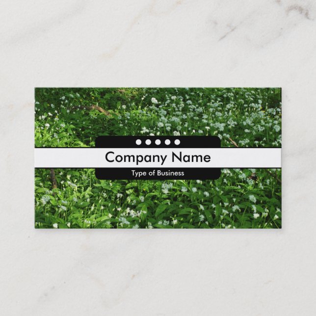 Centre Band 5 Spots - Woodland Flowers Business Card (Front)