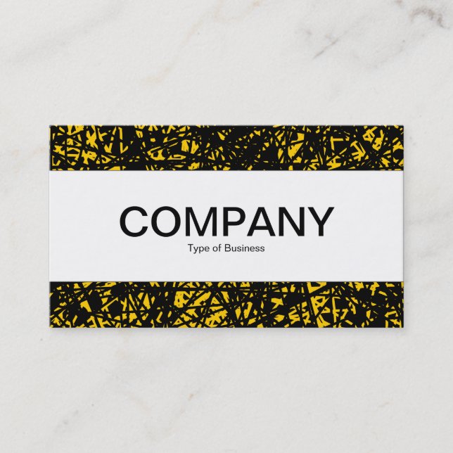 Centre Band  - Abstract Lines - Amber Business Card (Front)