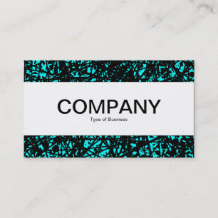 Centre Band  - Abstract Lines - Cyan Business Card