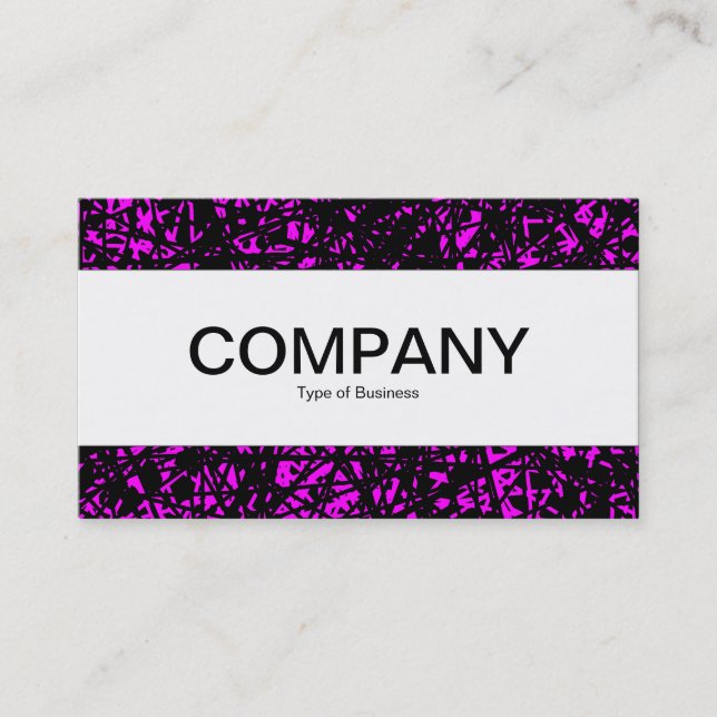 Centre Band  - Abstract Lines - Magenta Business Card (Front)
