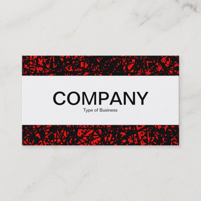Centre Band  - Abstract Lines - Red Business Card (Front)