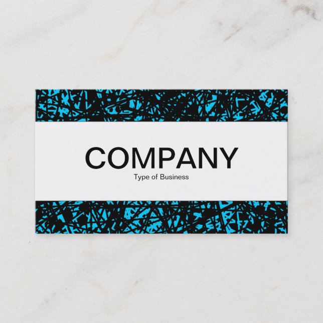 Centre Band  - Abstract Lines - Sky Blue Business Card (Front)