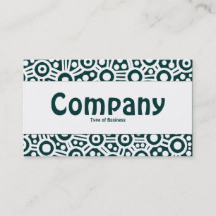 Centre Band - Alien Circuits - Dark Teal Green Business Card
