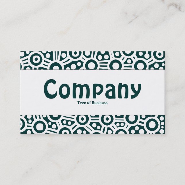 Centre Band - Alien Circuits - Dark Teal Green Business Card (Front)