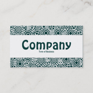 Centre Band - Alien Circuits II - Dark Teal Green Business Card
